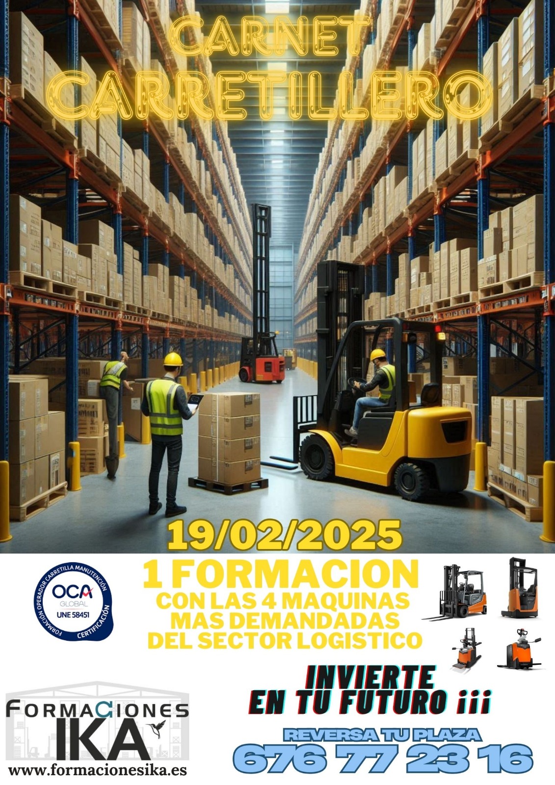 Prximo curso de carretillas en reus
